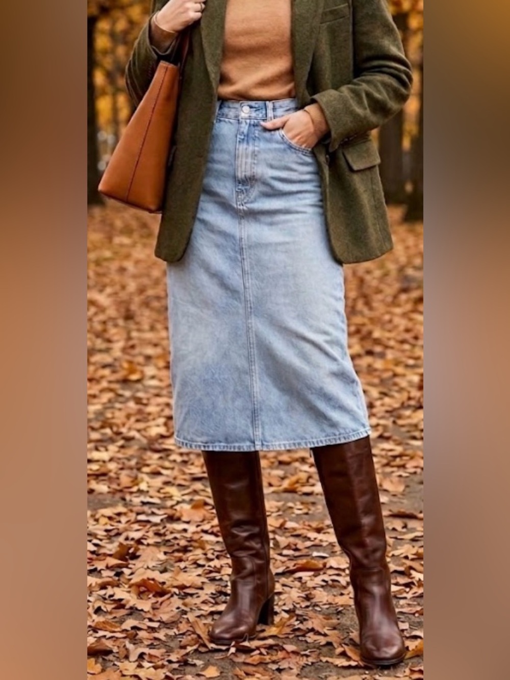 Levi’s Premium High Rise Midi Skirt